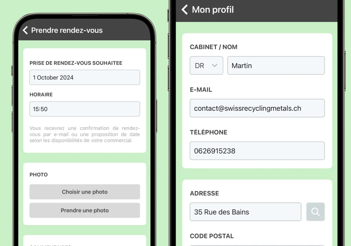 Gestion clients et ventes pour recyclage de métaux précieux